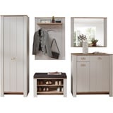 Innostyle Garderoben-Set »DIJON«, (Komplett-Set, 5 St.), Ashgrey, Viking Oak Optik - Modernes 5-teilig für Ihren Eingangsbereich - 274 x 201 x 38 cm