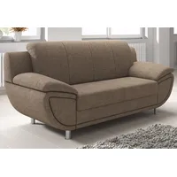 TRENDMANUFAKTUR 2-Sitzer TRENDMANUFAKTUR "Rondo II, zeitlos und bequem", braun (tan), B:178cm H:85cm T:94cm, Struktur (100% Polyester), Sofas, wahlweise mit komfortablem Federkern, mit extra breiten Armlehnen