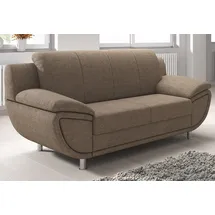 TRENDMANUFAKTUR 2-Sitzer TRENDMANUFAKTUR "Rondo II, zeitlos und bequem", braun (tan), B:178cm H:85cm T:94cm, Struktur (100% Polyester), Sofas, wahlweise mit komfortablem Federkern, mit extra breiten Armlehnen