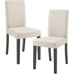 Esszimmerstuhl Hamburg 2er Set Textil Beige