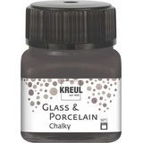 Kreul 16644 - Glass & Porcelain Chalky Volcanic Gray, 20 ml