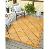 Myflair Möbel & Accessoires Teppich »Amara«, rechteckig, 8 mm Höhe, Uni Farben, Hoch-Tief Effekt, Outdoor geeignet, Balkon, Terrasse