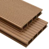 vidaXL WPC Terrassendielen mit Zubehör 10 m2 4 m teak