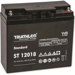 Triathlon Bleiakku TRIATHLON, 12V/18000mAh VdS-Zulassung, M5 (1 Stk., 18000 mAh), Akku Ladegerät