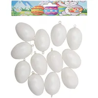 IDENA 734581 - Kunststoffeier, 12er Pack, Größe 6 cm,