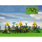 Spielplatz im Freien für Kinder Spielplatz Rutschen Kinderkletterwand