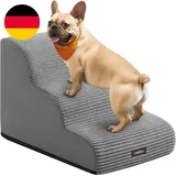 Feandrea Hundetreppe, 3 Stufen, Haustiertreppe, Für Kleine Hunde, Bett, Sofa, Wa
