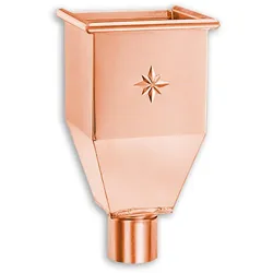 Wasserfangkasten Grömo lang, Kupfer, verschiedene Größen (Ausführung: Ø 76mm)