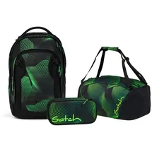 Satch match plus Seismic Green 3 tlg. inkl. Mäppchen und Sporttasche
