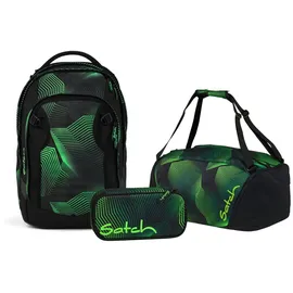 Satch match plus Seismic Green 3 tlg. inkl. Mäppchen und Sporttasche
