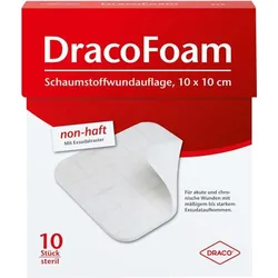 DRACOFOAM Schaumstoff Wundauflage 10x10 cm 10 St Verband