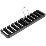 MAGT Krawattenhalter, 10 Slot Gürtelbügel Krawattenbügel Gürtelhalter Organizer Robuster Kleiderbügel Kunststoffschrank Kleiderschrank Platzsparer(Schwarz)