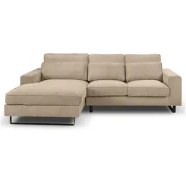 xonox Eckcouch Polyester L-Form 3-Sitzer Beige