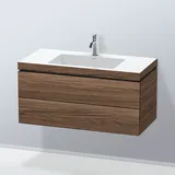 Duravit Vero Air Waschtisch mit L-Cube Waschtischunterschrank mit 2 Auszüge, LC6928O2121