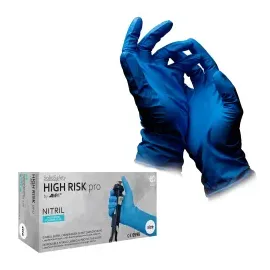 AMPri Einweghandschuhe Nitril, HIGH RISK PRO, puderfrei, Gr. S