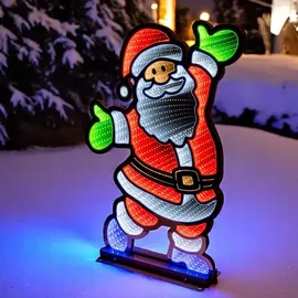 FHS International LED-Weihnachtsmann mit Infinity Effekt 444 SMD LED 41x7x59,5cm 36022