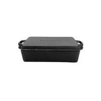 All'Grill All'Grill, Grillgeschirr, Kombi 2in1 Casserole aus Gusseisen 16x11x4