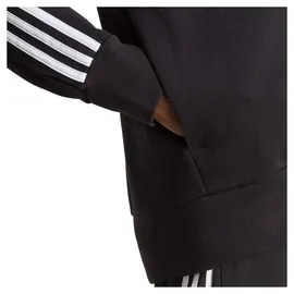 Adidas 3-Streifen French Terry Reißverschlusspullover Black / White M