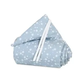Babybay Nestchen Piqué Maxi azurblau Sterne weiß