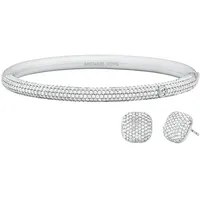 Michael Kors Armband Messing Silber/Zirkonia 8618SET Größe 17 cm