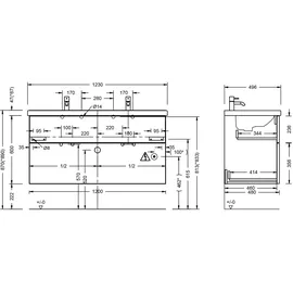Burgbad Eqio Unterbauwaschtisch 123 x 46 cm (SEYR123F6584C0001G0252)