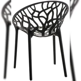CLP Hope Stapelstuhl 59 x 60 x 80 cm schwarz 4 St.