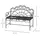 Outsunny Gartenbank 107 x 56 x 92 cm Schwarz