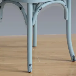 Bolero Holzstuhl mit gekreuzter Rückenlehne blau  - 2 Stück