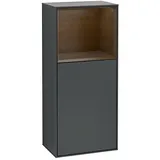 Villeroy & Boch Finion Seitenschrank G510GNHG 41,8x93,6cm, rechts, Emotion, Regal oben Walnut Veneer, Midnight Blue Matt Lacquer