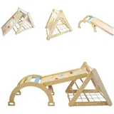 Chipolino Klettergerüst Holz-Kindercenter 6 in 1 Braun