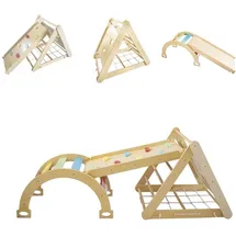 Chipolino Klettergerüst Holz-Kindercenter 6 in 1 Braun