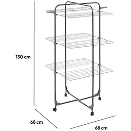 northio Modularer wäscheständer turm 30 m schwarz/grün