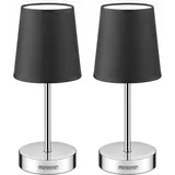 monzana Nachttischlampe Grau 2 St.