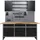 Ondis24 Lochwand Metall 160 cm grau/schwarz