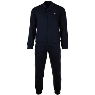 EMPORIO ARMANI Herren Hausanzug mit Zip-Jacke - BASIC TERRY, Full Zip Tracksuit Blau M