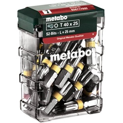 Metabo 25x TORX 40 Bits, Bit Box T40 mit Farbmarkierung Länge: 25mm