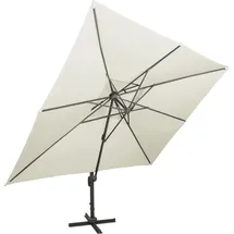 vidaXL Ampelschirm mit Lüftung 400 x 300 cm Sandweiß