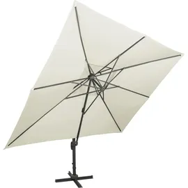 vidaXL Ampelschirm mit Lüftung 400 x 300 cm Sandweiß