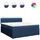 vidaXL Boxspringbett mit Matratze Blau 180x200 cm Stoff