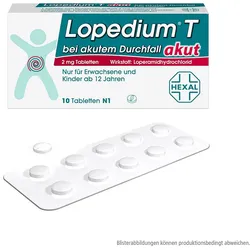 LOPEDIUM T akut bei akutem Durchfall Tabletten 10 St