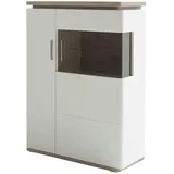 Uno Highboard 90 x 124 x 38 cm Holzfarben / Weiß