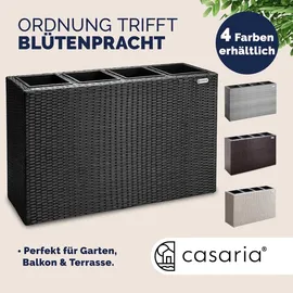 CASARIA Blumentopf 95 x 27 x 60 cm schwarz