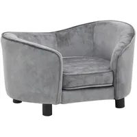 VidaXL Hundesofa Grau 69x49x40 cm Plüsch