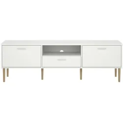 Ebuy24 Media TV Tisch 2 Türen 1 Schublade weiß.