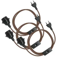 EAZY CASE - 3x Lampenfassung E27 mit Kabel aus