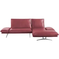 KOINOR Ecksofa Echtleder Francis ¦ rot ¦ Maße (cm): B: 284 H: 93 T: 159.0