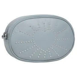 Cluty Gürteltasche echt Leder, Made in Italy blau