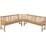 loreno® SAM Gartenbank Beige, Holz, Quadratisch, 210x90x210 cm, Gartenmöbel, Gartenbänke