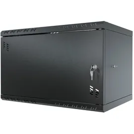 Stalflex Rack Cabinet 19 6U, 350mm Metal Door, Black S-RC19-6U-350MB 19 Zoll zum Serverraum, Büro - Schwarz