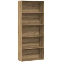 vidaXL Bücherregal Artisan-Eiche 80 x 30 x 189 cm Braun